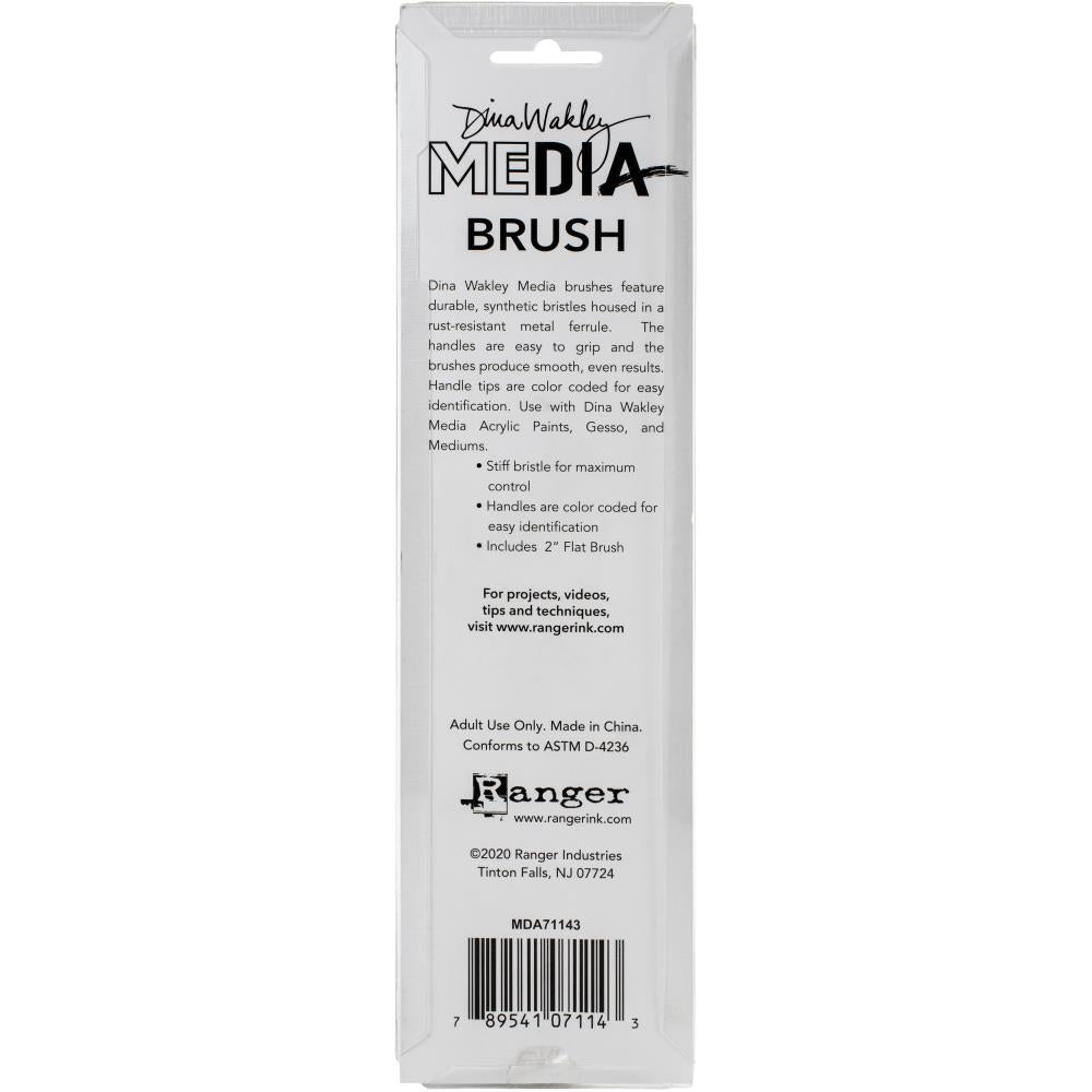 Dina Wakley Media Stiff Bristle Brushes - 2 inch