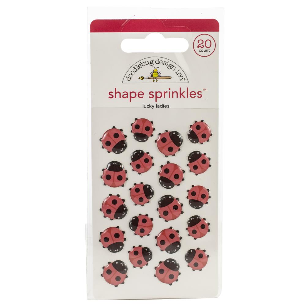 Doodlebug Sprinkles Adhesive Glossy Enamel Shapes - Lucky Ladies