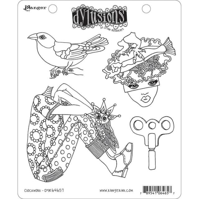 Dyan Reaveley's Dylusions Cling Stamp Collections - Clockwork