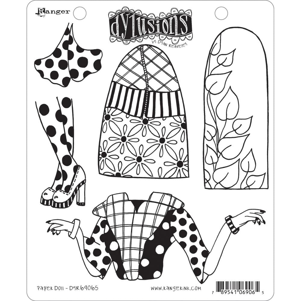 Dyan Reaveley's Dylusions Cling Stamp Collections - Paper Doll