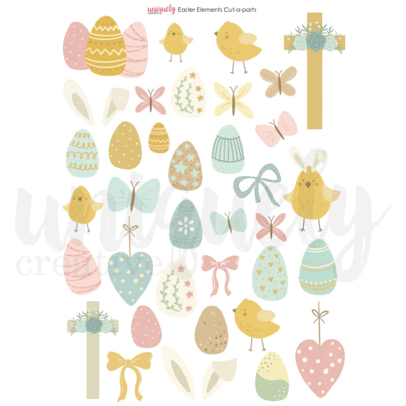 Uniquely Creative - Cut-A-Part Sheet - Easter ELEMENTS