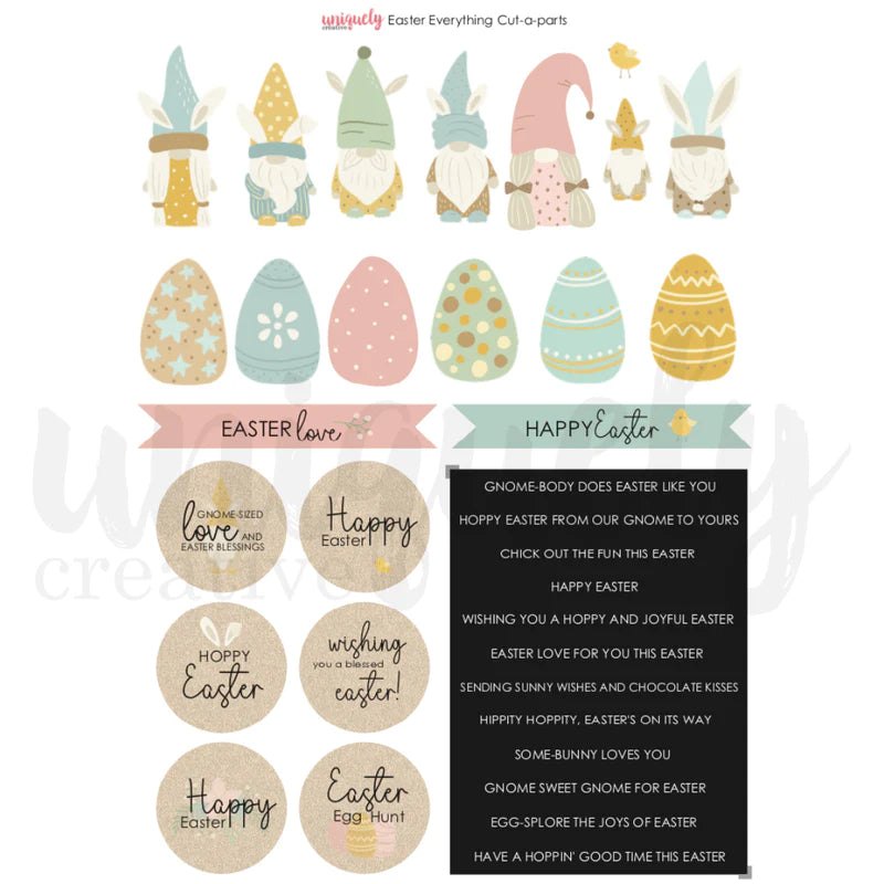 Uniquely Creative - Cut-A-Part Sheet - Easter Everything