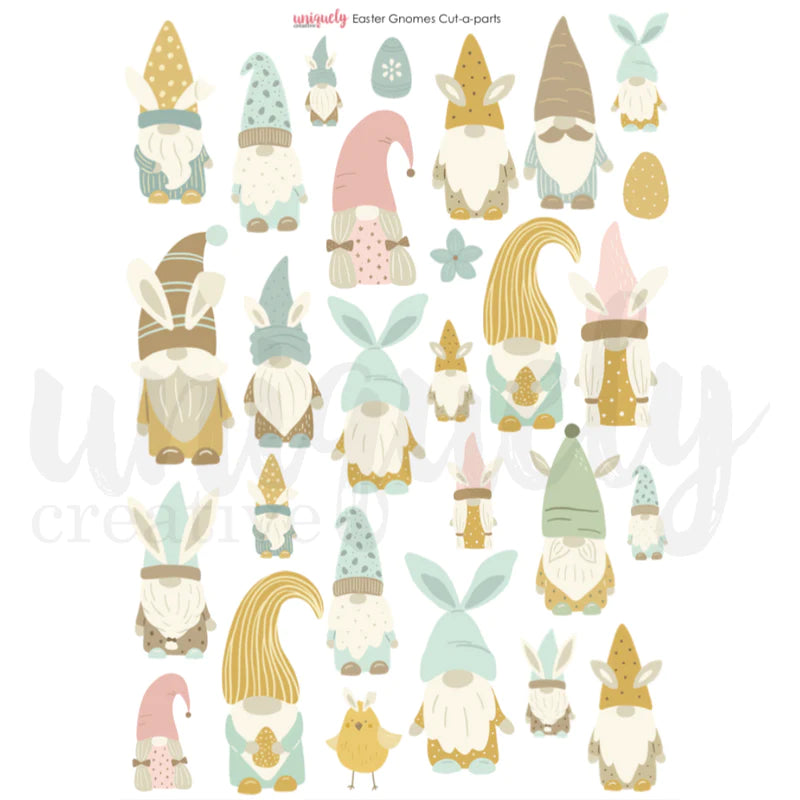 Uniquely Creative - Cut-A-Part Sheet - Easter Gnomes