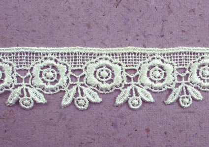 Embroidered Lace Flower Trim