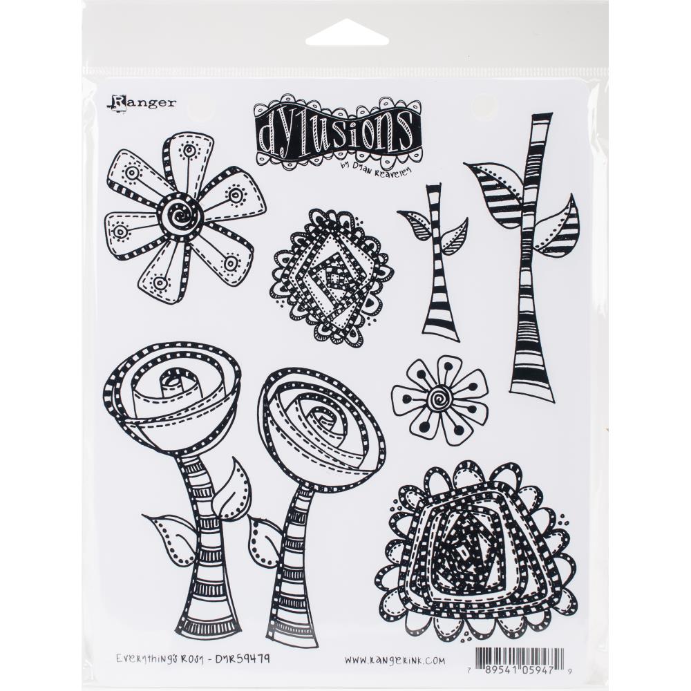 Dyan Reaveley's Dylusions Cling Stamp Collections - Everything's Rosy