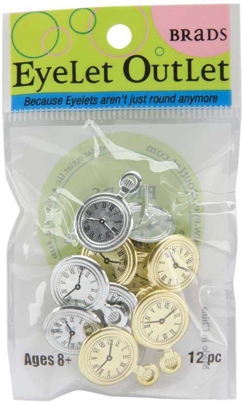 Eyelet Outlet Shape Brads - Pocket Watches