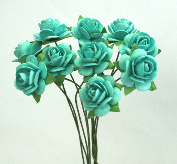 Roses 1.5cm Turquoise