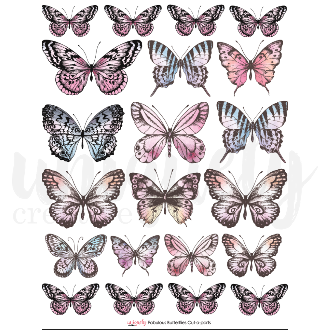 Uniquely Creative - Cut-A-Part Sheet - Fabulous Butterflies