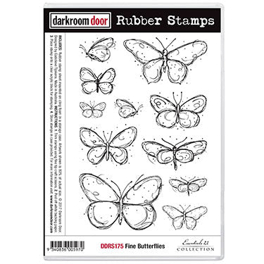 Rubber Stamp Set - Fine Butterflies