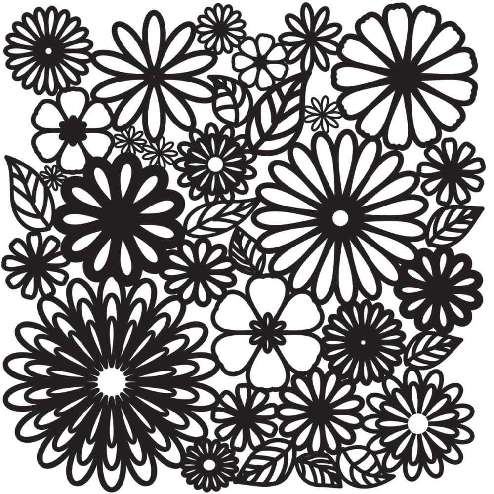 Crafter's Workshop Template 12X12 - Flower Frenzy