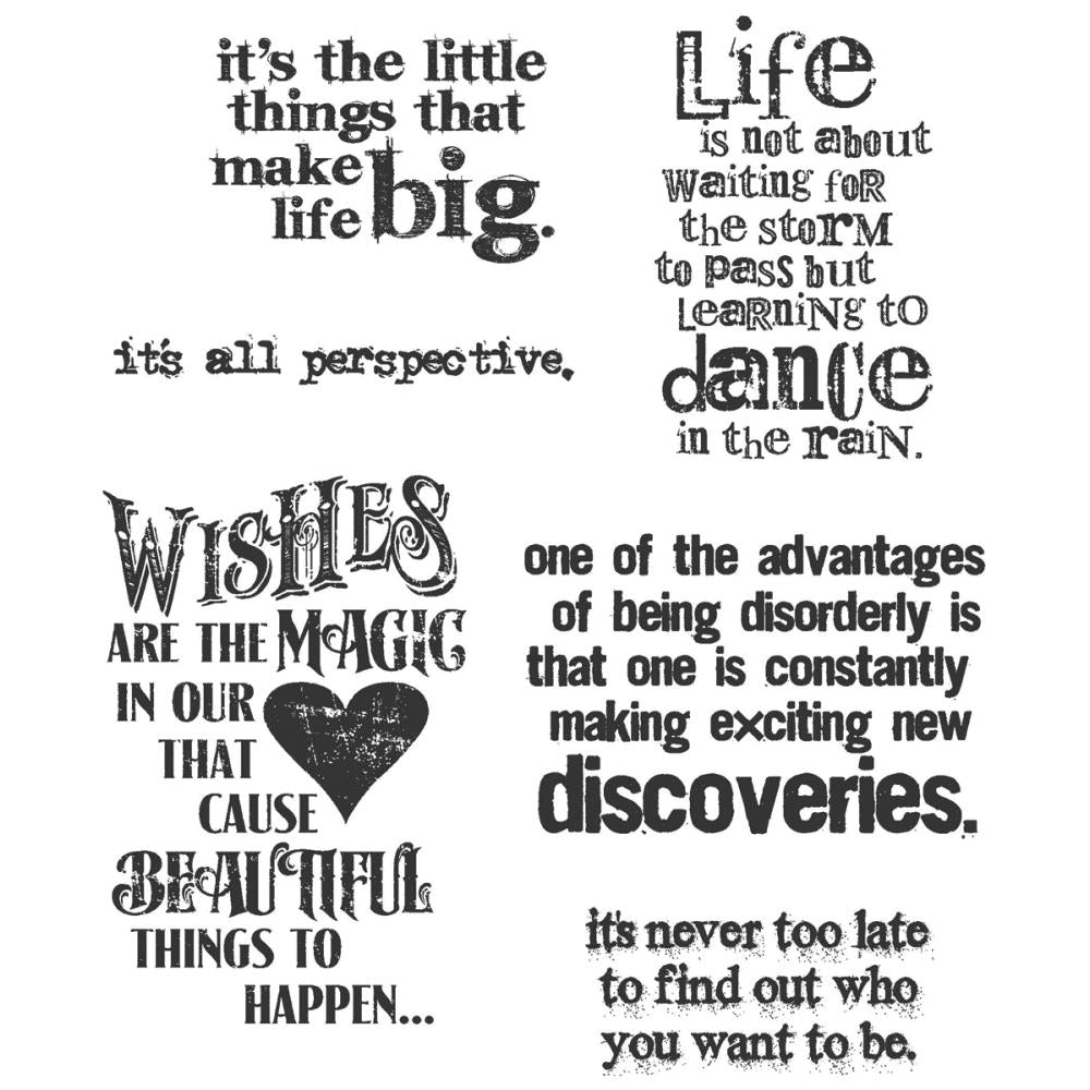 Tim Holtz Cling Rubber Stamp Set - Good Thoughts 