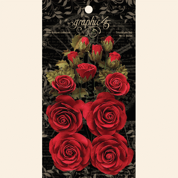 Graphic 45 Staples Rose Bouquet Collection - Triumphant Red