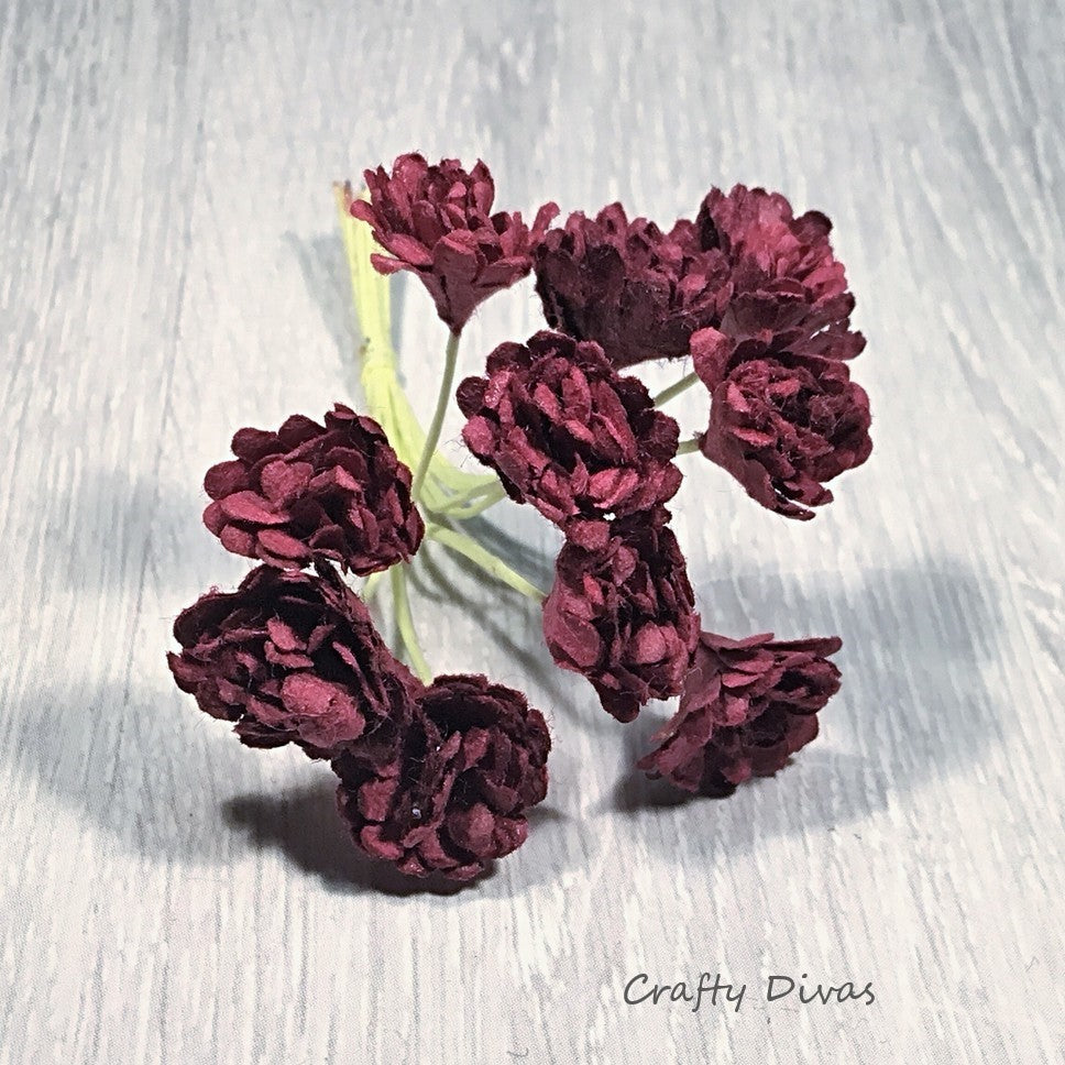 Mulberry Gypsophila Flowers - Burgundy