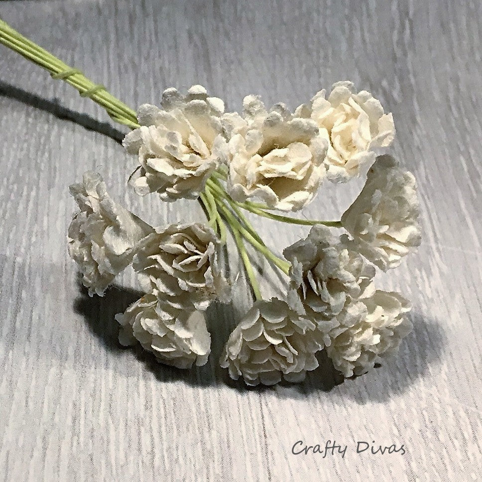 Mulberry Gypsophila Flowers - White