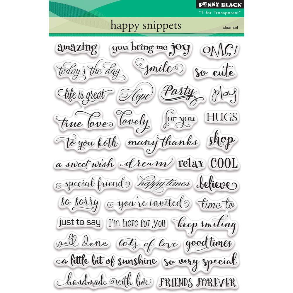 Penny Black Clear Stamps- Happy Snippets