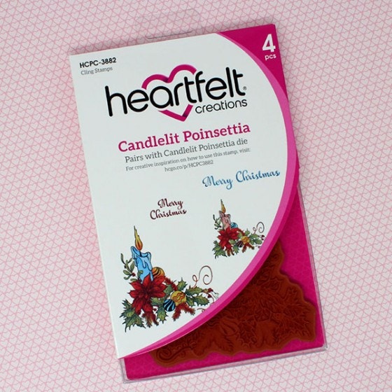 Heartfelt Creations - Candlelit Poinsettia Cling Stamp Set