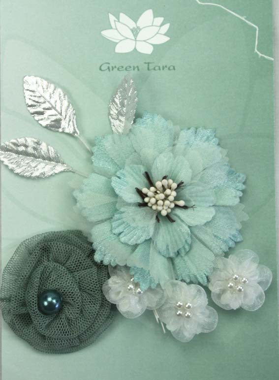 Fabric Flowers - Aqua pack