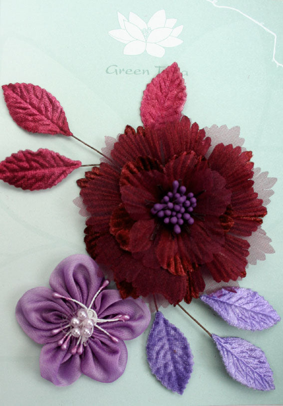 Fabric Flowers- Berry pack