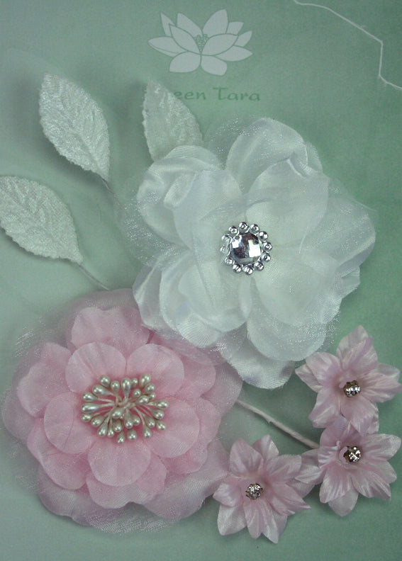 Fabric Flowers - Palest Pink Pack