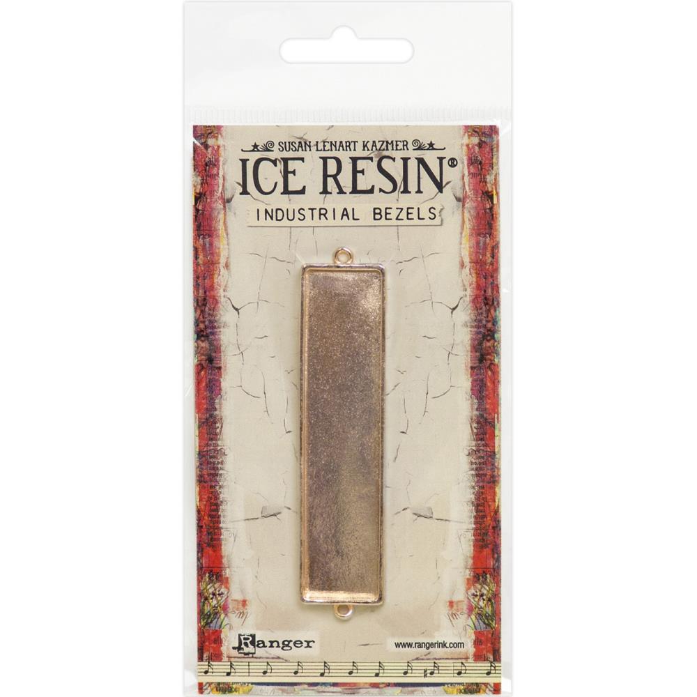 Ice Resin Industrial Bezel Collection - Rose Gold Rectangle - Large