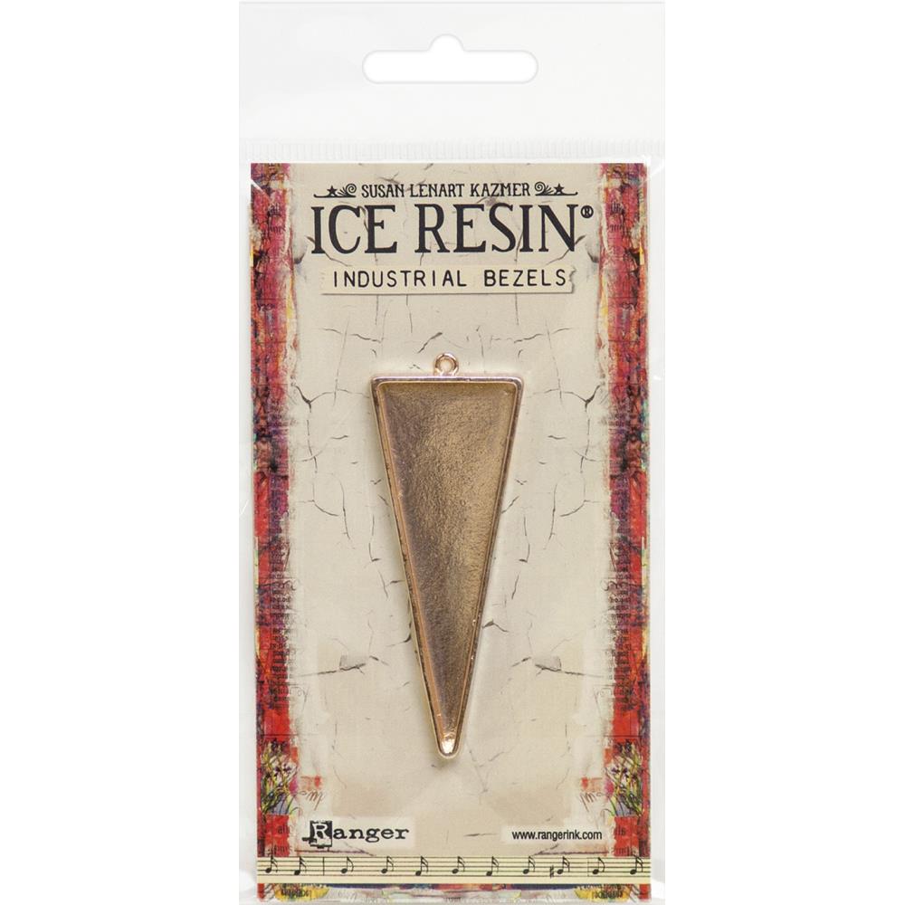 Ice Resin Industrial Bezel Collection - Rose Gold Triangle - Large