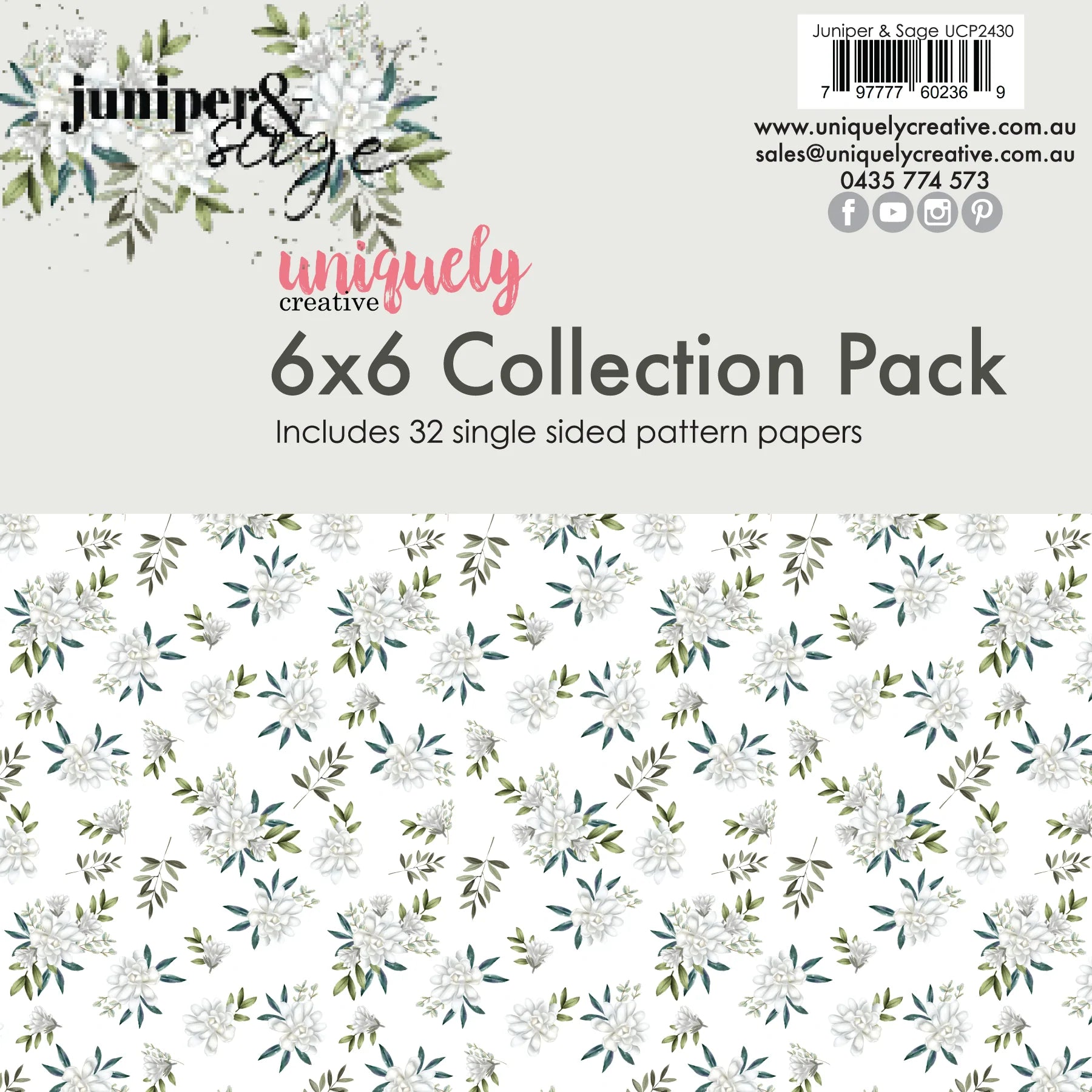 Uniquely Creative - 6x6 Collection Pack Mini - Juniper & Sage