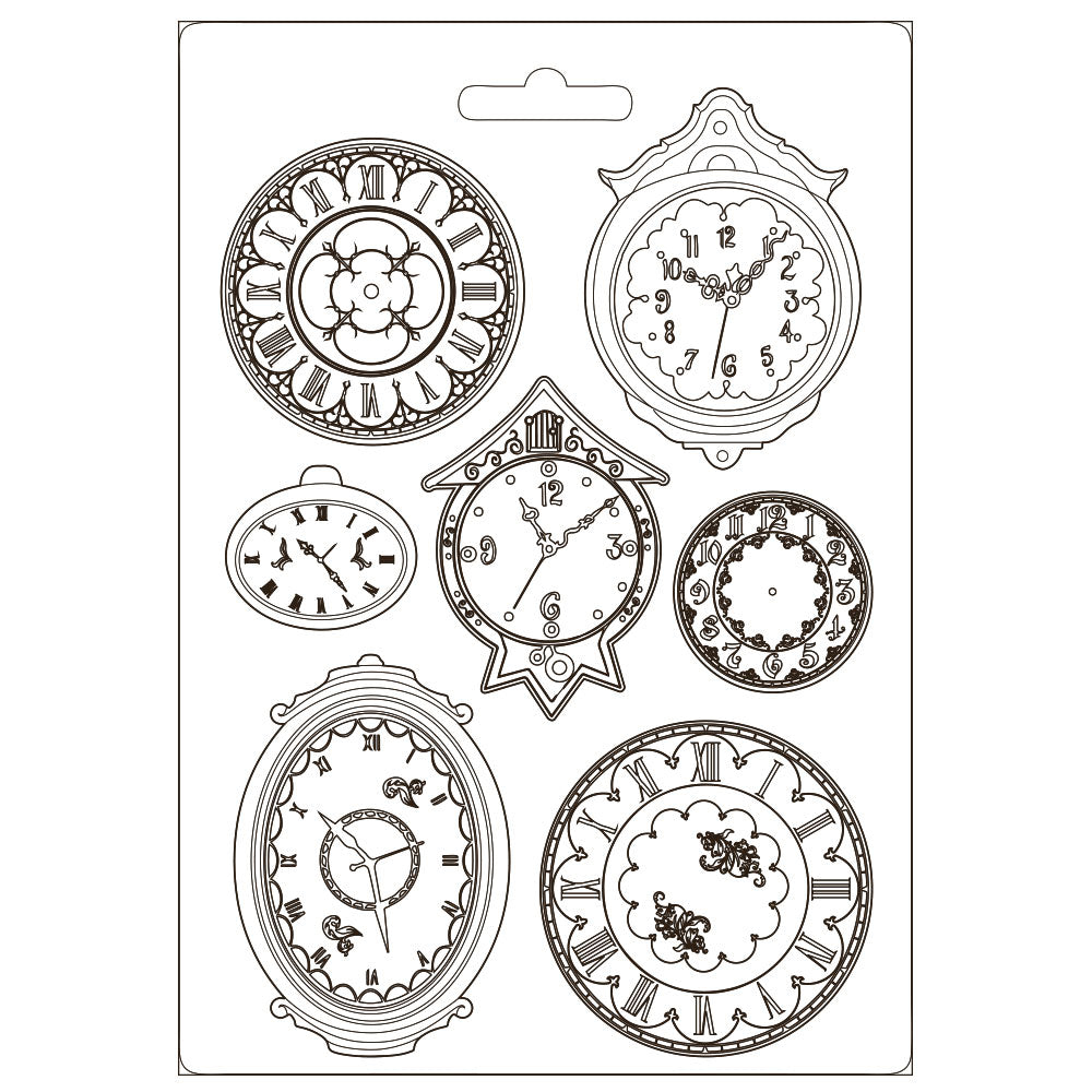 Stamperia Soft Maxi Mould - Clocks - Garden of Promises