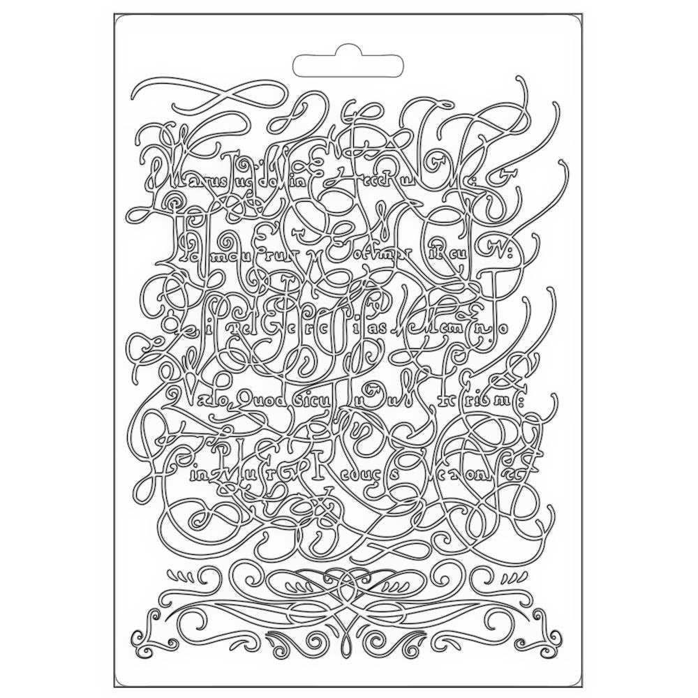 Stamperia Texture Impressions Mould - Garden House Calligraphy
