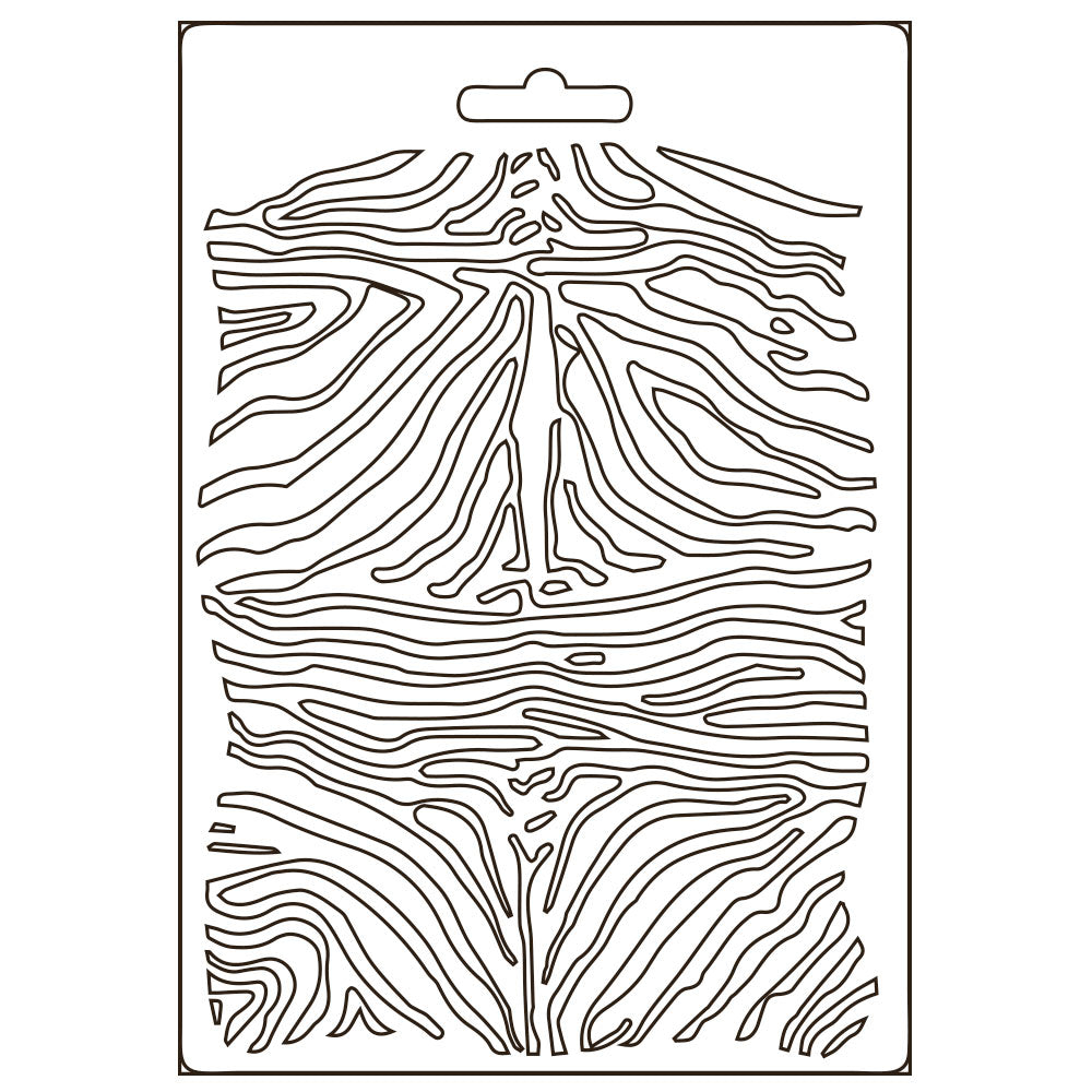 Stamperia Texture Impressions Mould - Savana Zebra Pattern