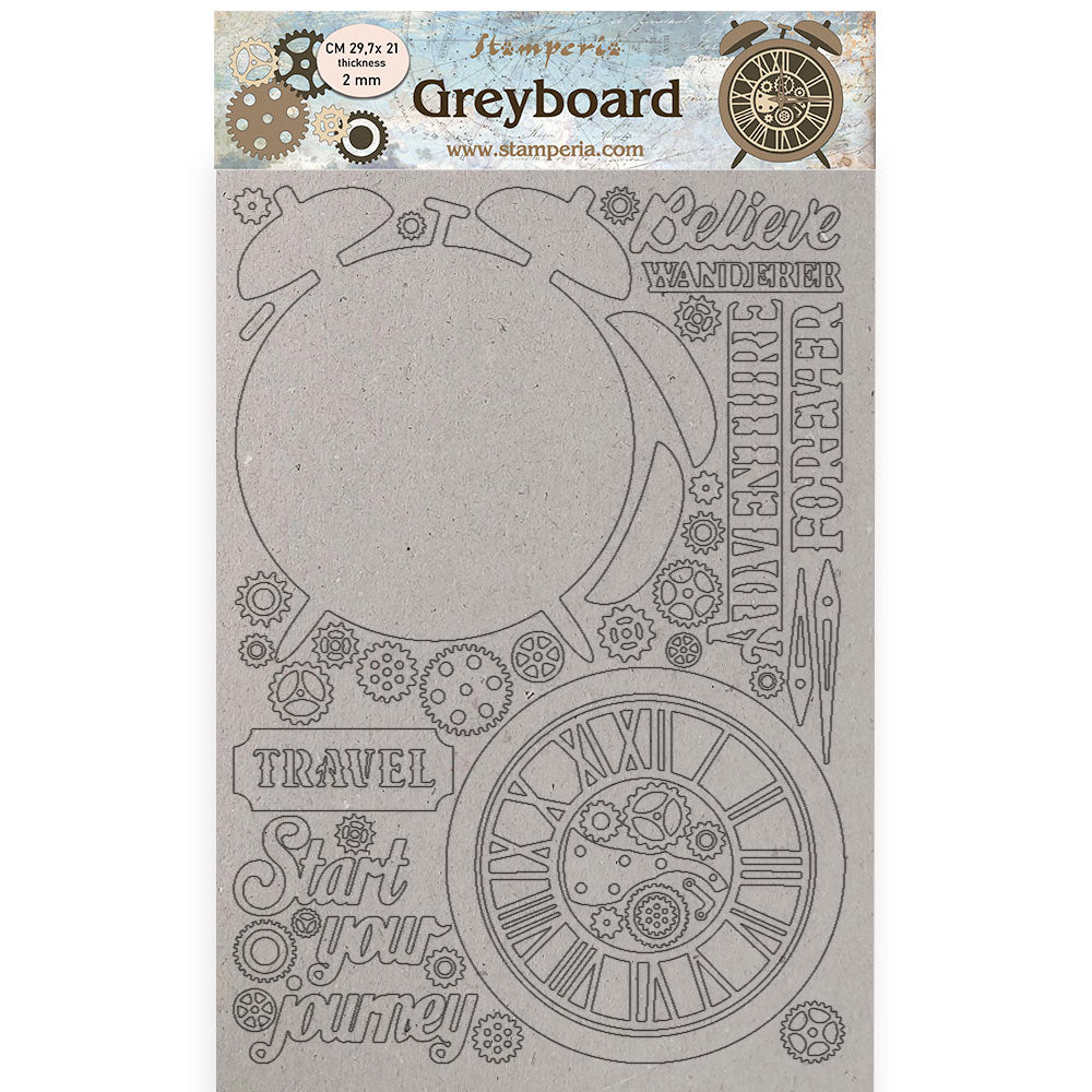 Stamperia Grayboard - Lady Vagabond Lifestyle - Alarm Clock