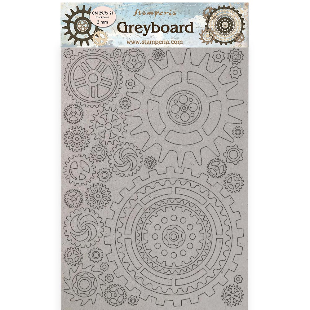 Stamperia Grayboard - LADY VAGABOND LIFESTYLE - GEARS GAUGE