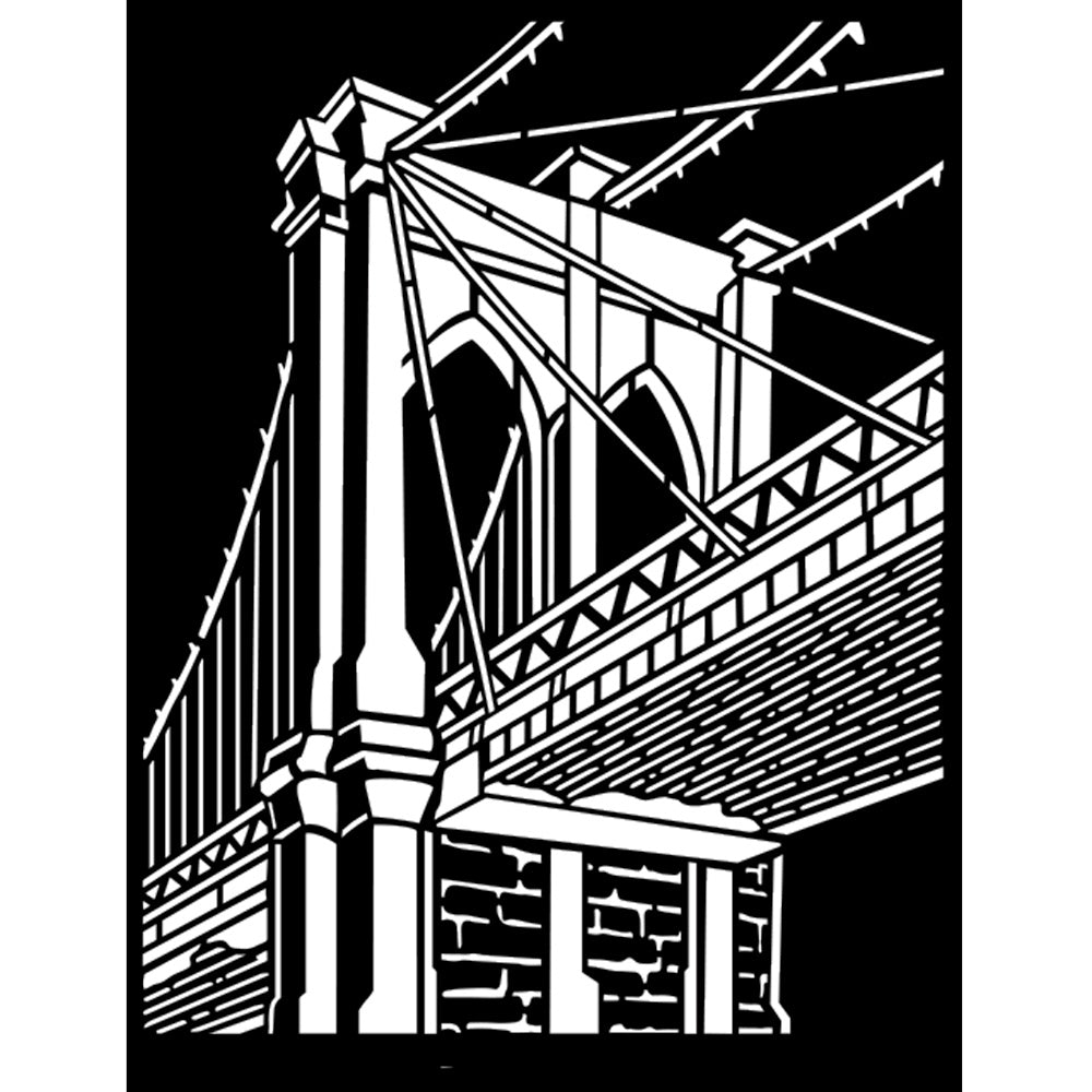 Stamperia Media Stencil - Brooklyn Bridge - Sir Vagabond Aviator