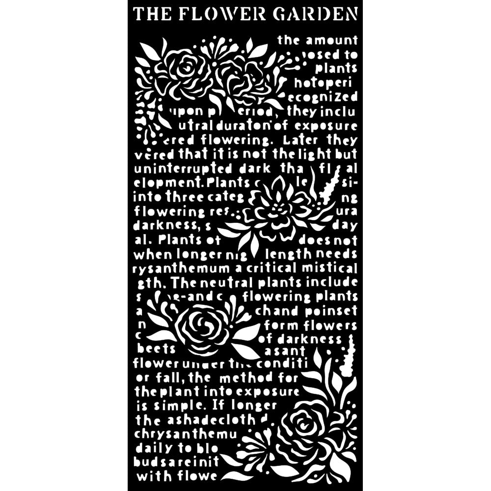 Stamperia Media Stencil - The Flower Garden - Garden Of Promises