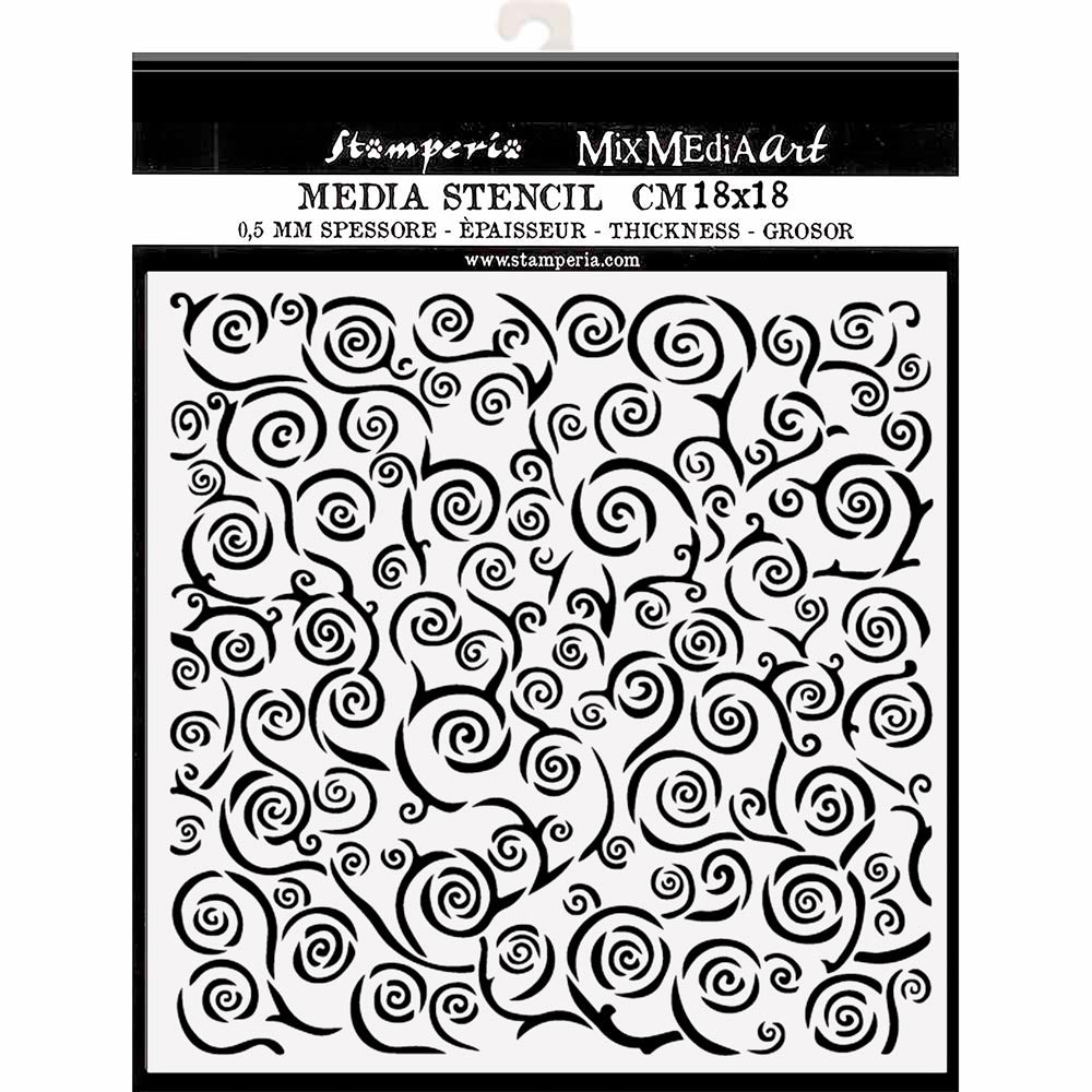 Stamperia Media Stencil - Klimt Spiral Pattern