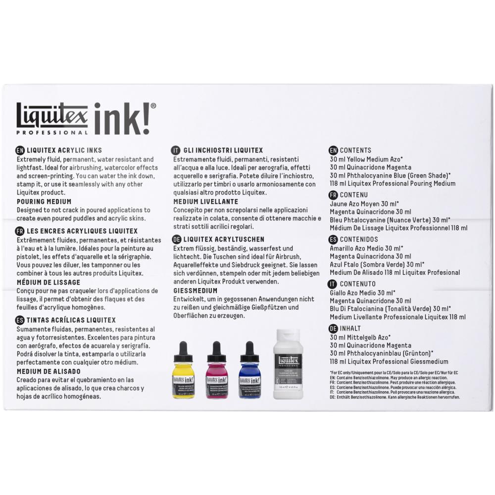 Liquitex Professional Ink - Pouring Technique Set - Primary Colors