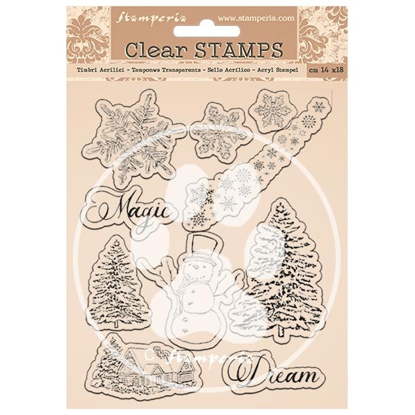 Stamperia Clear Stamps - Home For The Holidays Snowflakes