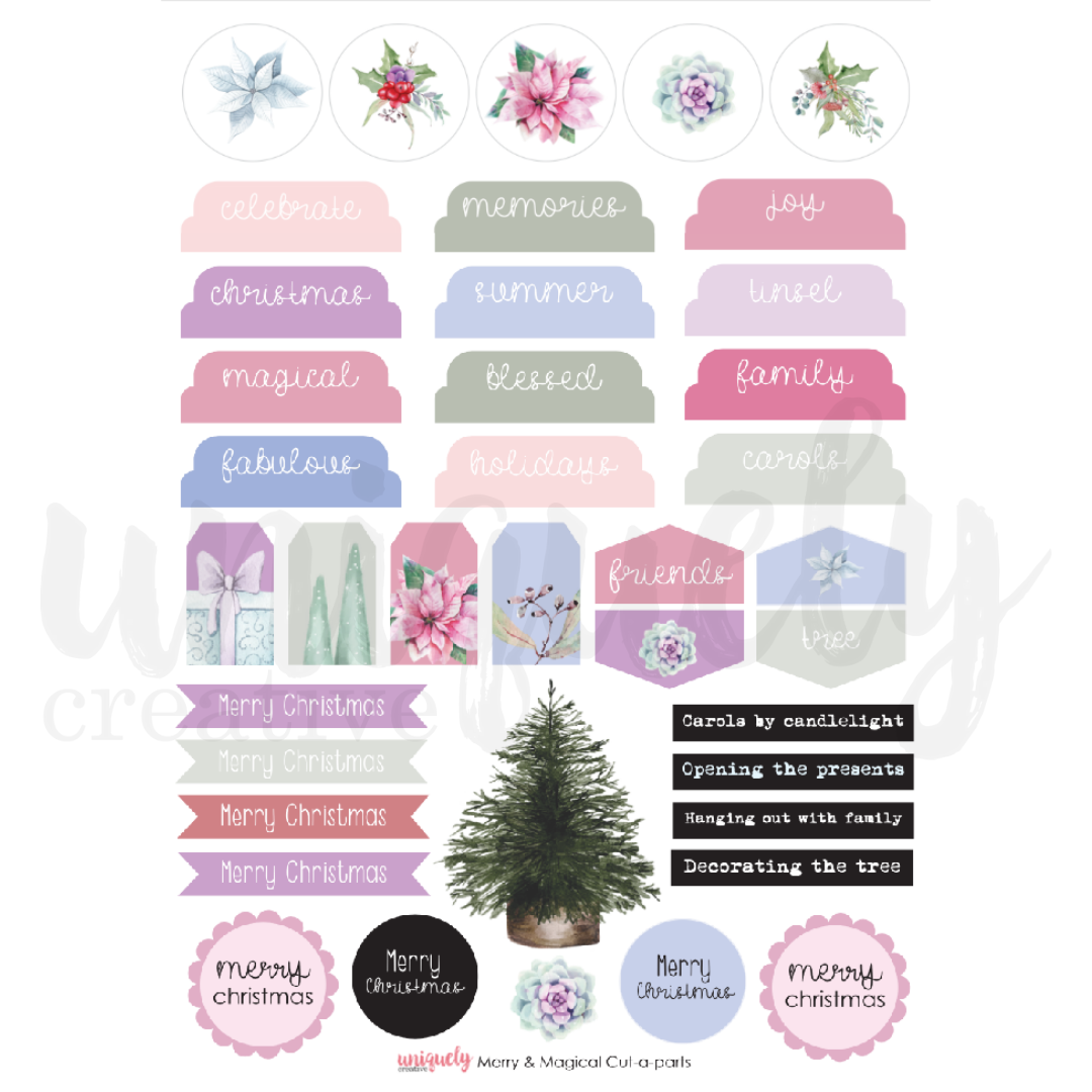 Uniquely Creative - Merry and Magical - Cut-A-Part Sheet