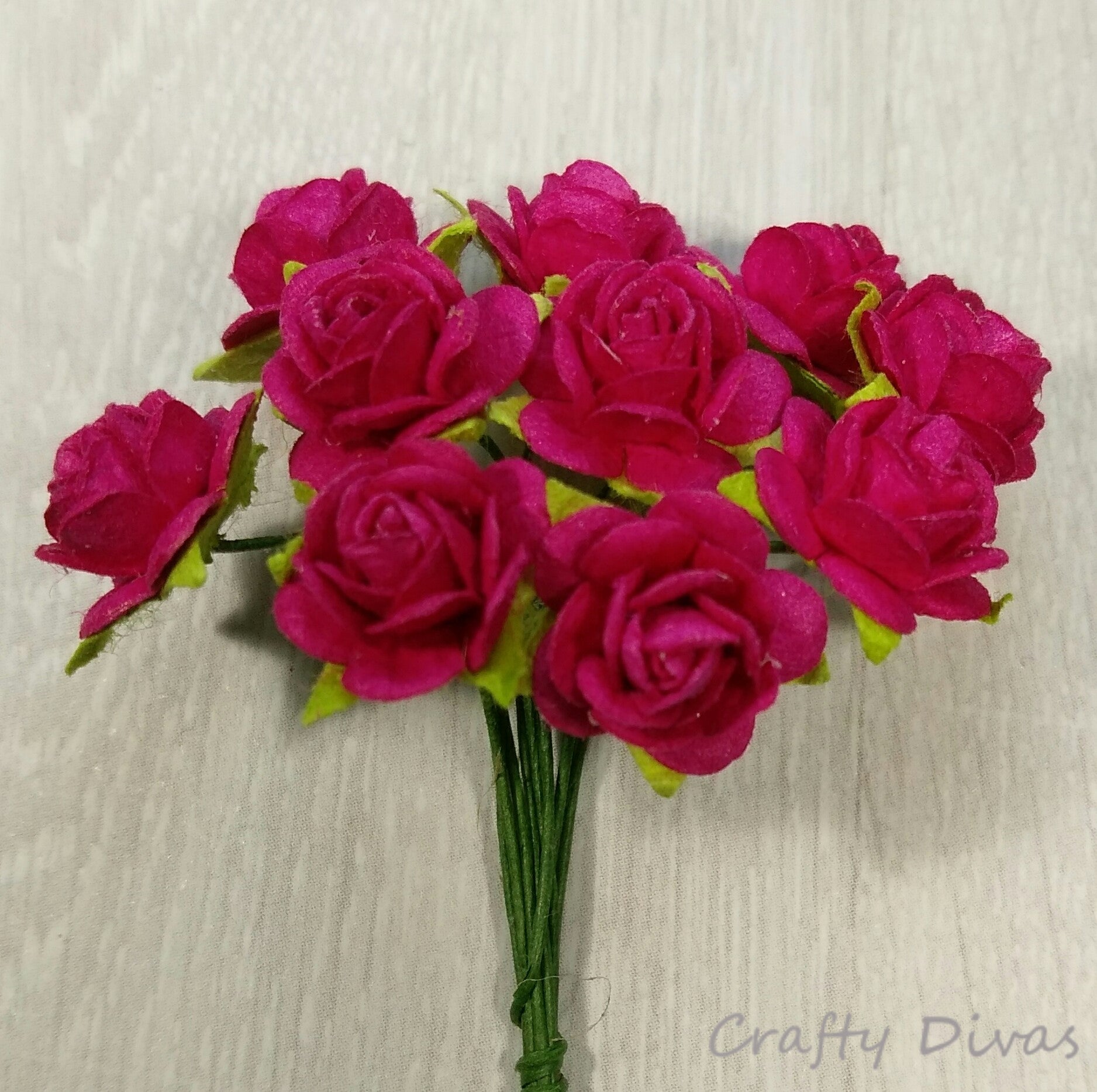 Mulberry Roses 1cm- Hot Pink