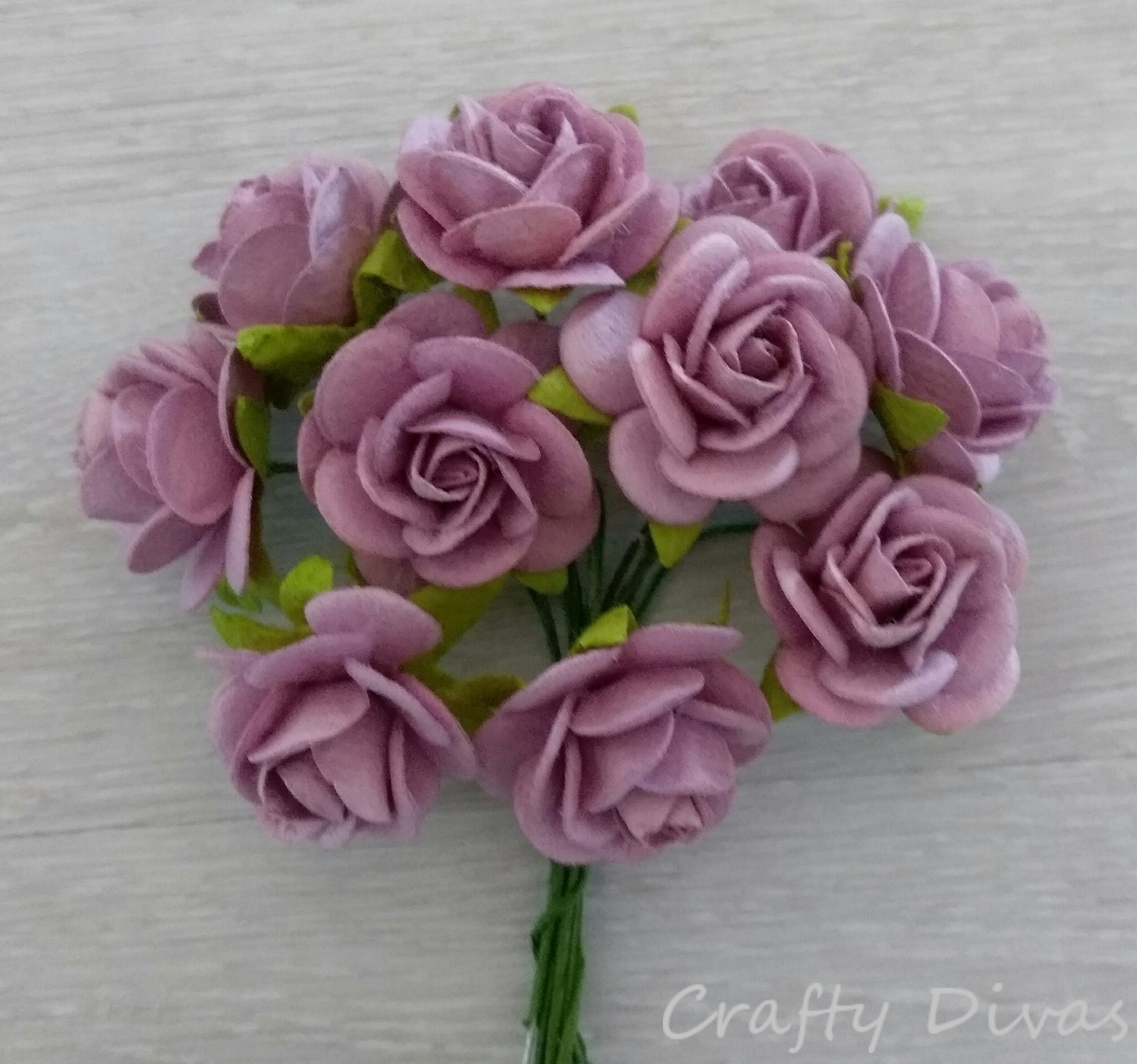 Mulberry Roses 2cm - Dark Lilac