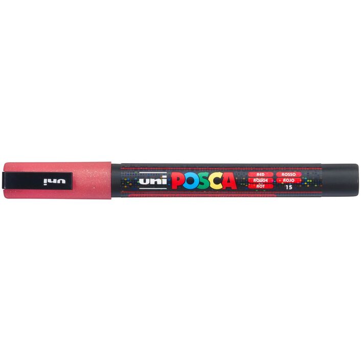 POSCA 3M Fine Bullet Tip Pen - Glitter Red