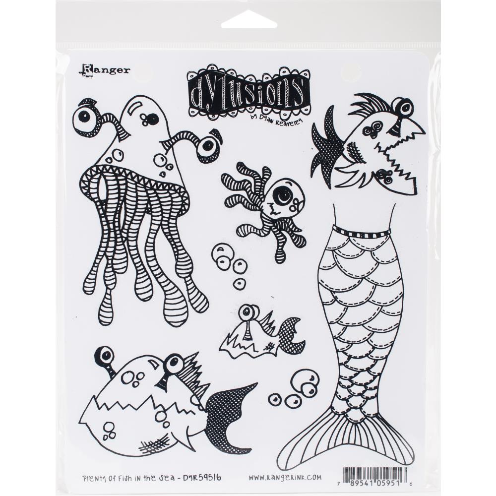 Dyan Reaveley's Dylusions Cling Stamp Collections- Plenty More Fish In The Sea