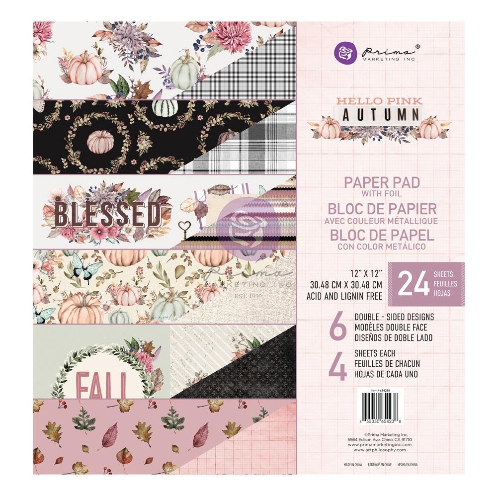 Prima Marketing Double-Sided Paper Pad - Hello Pink Autumn