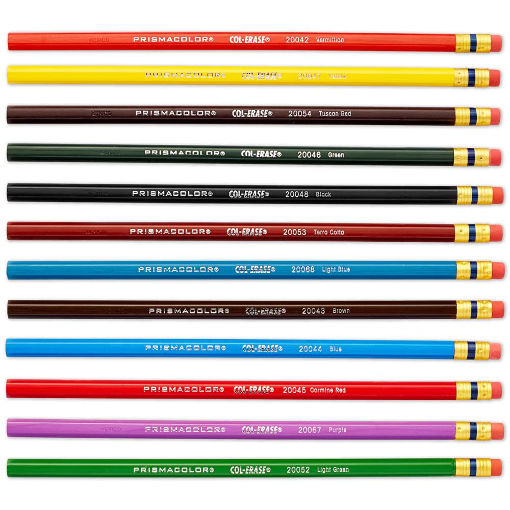 Prismacolor Col-Erase Erasable Colored Pencils - 12 Pack