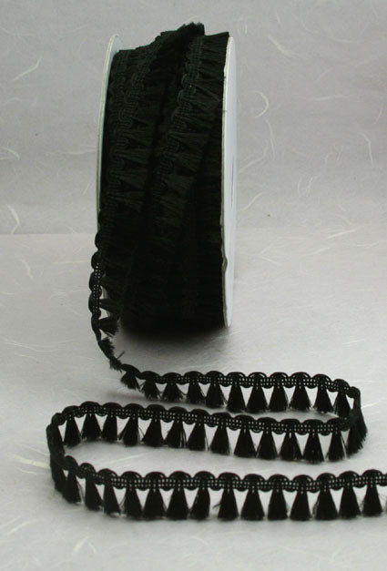 Mini Tassel Ribbon 15mm - Black