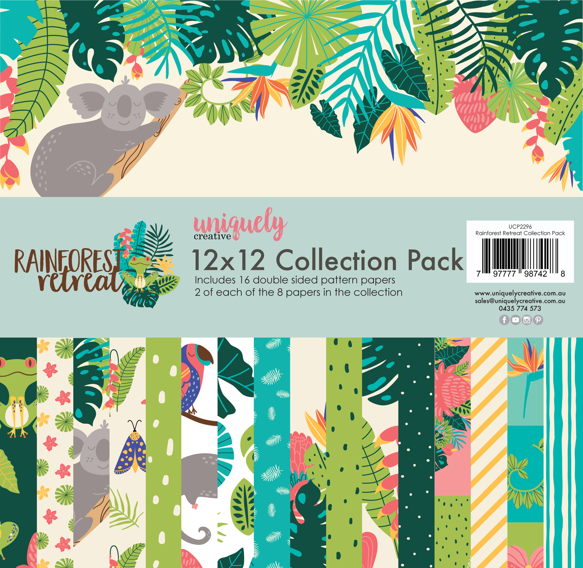 Uniquely Creative - 12x12 Collection Pack - RAINFOREST RETREAT