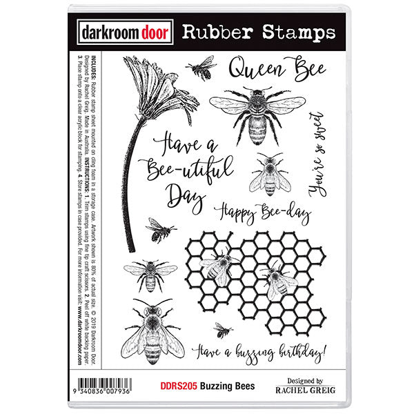 Rubber Stamp Set - Buzzing Bees 