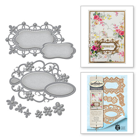 Spellbinders- Shapeabilities Stacey Caron Botanical Bliss Floral Tags Etched Dies- S4-652