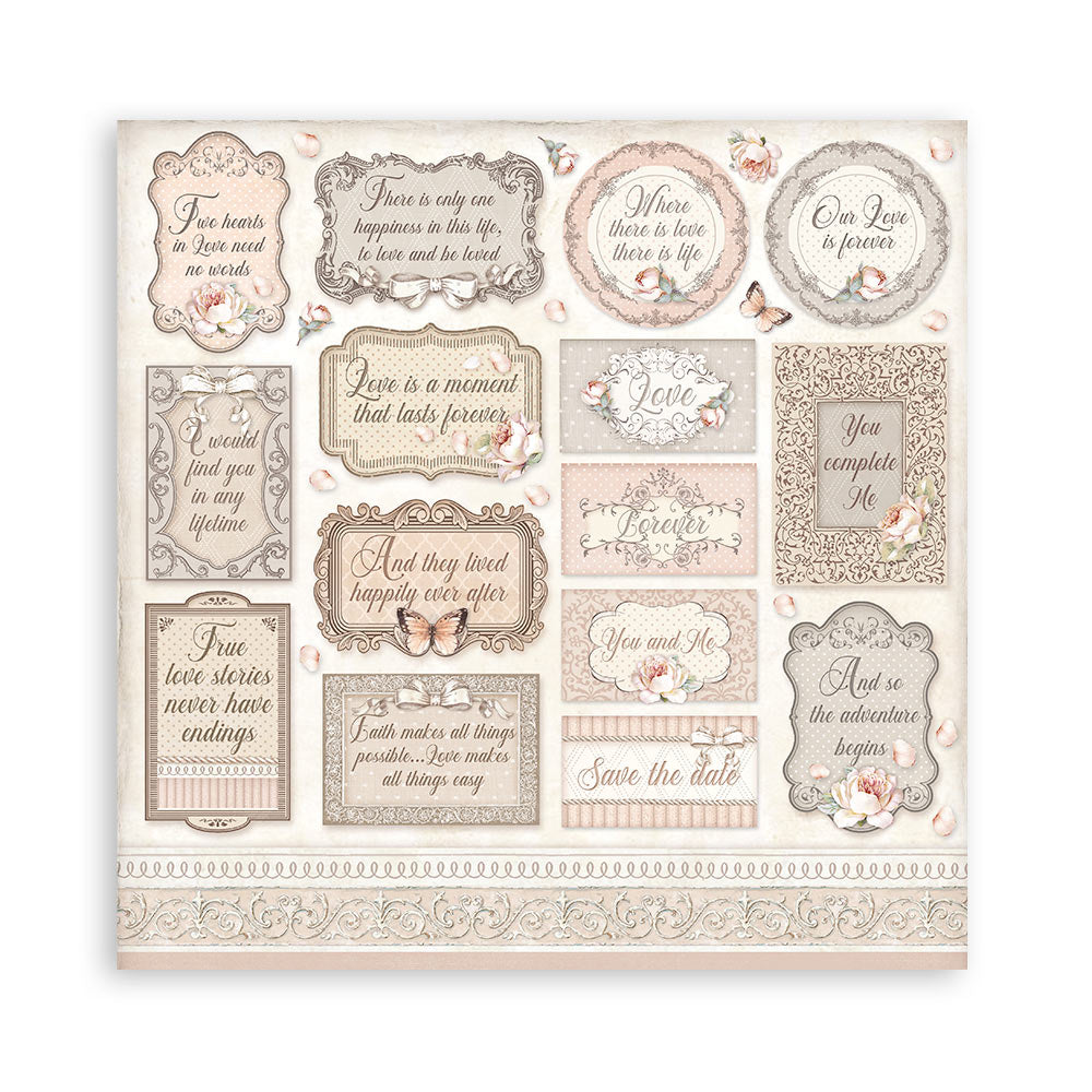 Stamperia  Double-Sided Paper Pad 8x8 - You and Me