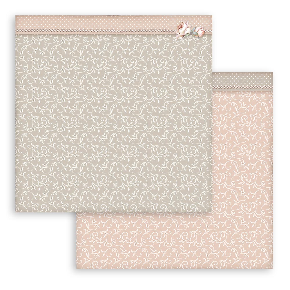 Stamperia Backgrounds Double-Sided Paper Pad 8x8 - You and Me