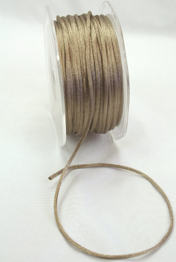 Satin String Ribbon- Rat tail- Mushroom- 5m